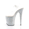 FLAMINGO-808LG Plateau Sandaletten Glitzer | Pleaser