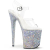 FLAMINGO-808LG Plateau Sandaletten Glitzer | Pleaser