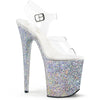 FLAMINGO-808LG Plateau Sandaletten Glitzer | Pleaser