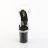 FLAMINGO-808MLS Plateau Sandaletten Schwarz Lack Strass | Pleaser