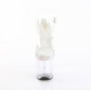 FLAMINGO-808MLS Plateau Sandaletten Transparent Strass | Pleaser