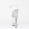 FLAMINGO-808MMG Plateau Sandaletten Transparent Glitzer von Pleaser – Ansicht 4