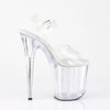 FLAMINGO-808MMG Plateau Sandaletten Transparent Glitzer von Pleaser – Ansicht 5