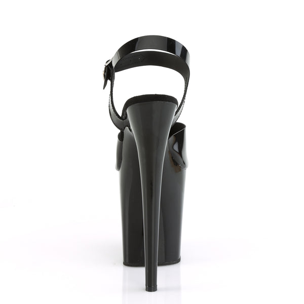 FLAMINGO-808N Plateau Sandaletten Schwarz Lack | Pleaser
