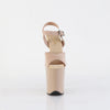 FLAMINGO-808N Plateau Sandaletten Beige Lack von Pleaser – Ansicht 2