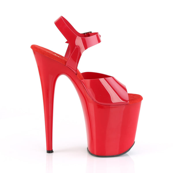 FLAMINGO-808N Plateau Sandaletten Rot Lack | Pleaser