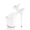 FLAMINGO-808N Plateau Sandaletten Weiß Lack | Pleaser