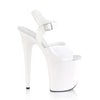 FLAMINGO-808N Plateau Sandaletten Weiß Lack | Pleaser