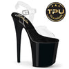 FLAMINGO-808PREM Plateau Sandaletten Schwarz | Pleaser