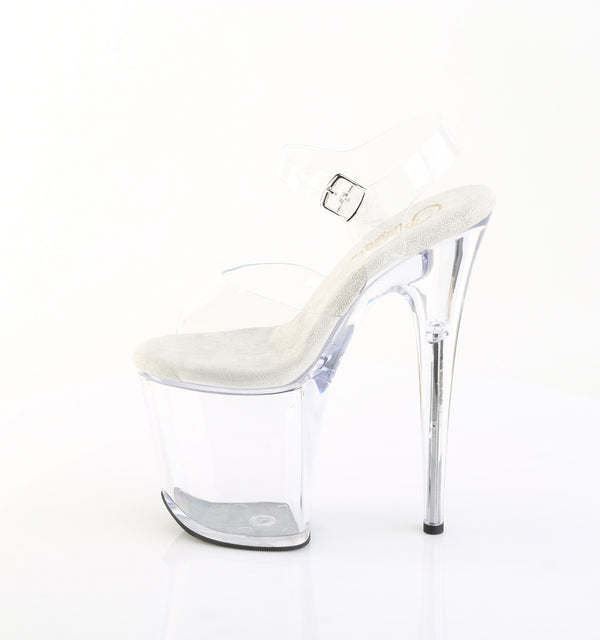 FLAMINGO-808PREM Plateau Sandaletten Transparent von Pleaser – Ansicht 3