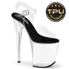 FLAMINGO-808PREM Plateau Sandaletten Transparent | Pleaser