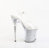 FLAMINGO-808PREM-RSI Plateau Sandaletten Glitzer/ Transparent von Pleaser – Ansicht 5