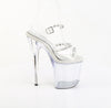 FLAMINGO-808PREM-STN Plateau Sandaletten Transparent Strass von Pleaser – Ansicht 5