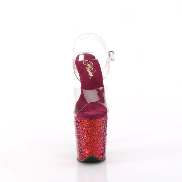 FLAMINGO-808RBG Plateau Sandaletten - Regenbogenmuster von Pleaser – Ansicht 2