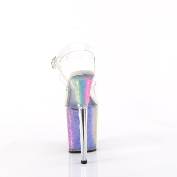 FLAMINGO-808RG-01 Plateau Sandaletten - Regenbogenmuster von Pleaser – Ansicht 4