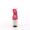 FLAMINGO-808RG-02 Plateau Sandaletten - Regenbogenmuster Pinke Sohle von Pleaser – Ansicht 2