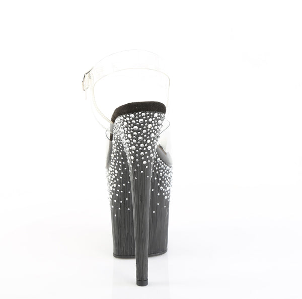 FLAMINGO-808SPKL-02 Plateau Sandaletten Schwarz Strass von Pleaser – Ansicht 4