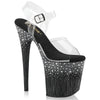 FLAMINGO-808SPKL-02 Plateau Sandaletten Schwarz Strass von Pleaser