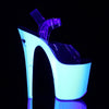 FLAMINGO-808SW Plateau Sandaletten Neon Weiß Spinne | Pleaser
