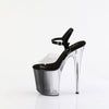 FLAMINGO-808T-1 Plateau Sandaletten Schwarz Transparent von Pleaser – Ansicht 3