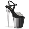 FLAMINGO-808T-1 Plateau Sandaletten Schwarz Transparent von Pleaser