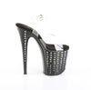 FLAMINGO-808TDRS Plateau Sandaletten Schwarz Lack Strass von Pleaser – Ansicht 5