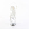 FLAMINGO-808TDRS Plateau Sandaletten Transparent Strass von Pleaser – Ansicht 2