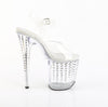 FLAMINGO-808TDRS Plateau Sandaletten Transparent Strass von Pleaser – Ansicht 5