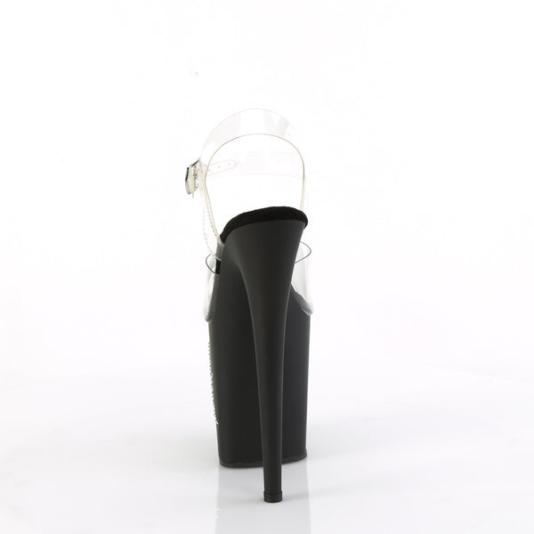 FLAMINGO-808TGRS Plateau Sandaletten Schwarz Matt | Pleaser