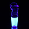 FLAMINGO-808UV Plateau Sandaletten Weiss UV | Pleaser