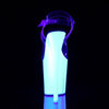 FLAMINGO-808UV Plateau Sandaletten Weiss UV | Pleaser