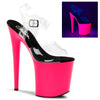 FLAMINGO-808UV Plateau Sandaletten Neon Pink UV | Pleaser