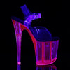 FLAMINGO-808UVT Plateau Sandaletten Hot Pink UV von Pleaser – Ansicht 5