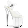 FLAMINGO-808VL Plateau Sandaletten Transparent | Pleaser