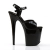 FLAMINGO-809 Plateau Sandaletten Schwarz Lack | Pleaser