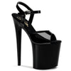 FLAMINGO-809 Plateau Sandaletten Schwarz | Pleaser