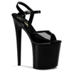 FLAMINGO-809 Plateau Sandaletten Schwarz | Pleaser