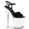 FLAMINGO-809 Plateau Sandaletten Schwarz/Transparent | Pleaser