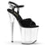 FLAMINGO-809 Plateau Sandaletten Schwarz/Transparent | Pleaser