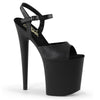 FLAMINGO-809 Plateau Sandaletten Schwarz Matt | Pleaser