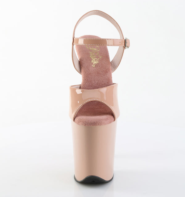 FLAMINGO-809 Plateau Sandaletten Beige von Pleaser – Ansicht 2