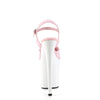 FLAMINGO-809 Plateau Sandaletten Weiß Rosa Lack | Pleaser