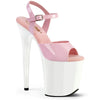 FLAMINGO-809 High Heels Sandaletten - Rosa/Weiß | Pleaser