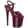 FLAMINGO-809 Plateau Sandaletten Dunkelrot | Pleaser