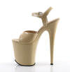 FLAMINGO-809 Plateau Sandaletten Creme | Pleaser
