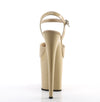 FLAMINGO-809 Plateau Sandaletten Creme | Pleaser