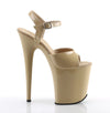 FLAMINGO-809 Plateau Sandaletten Creme | Pleaser