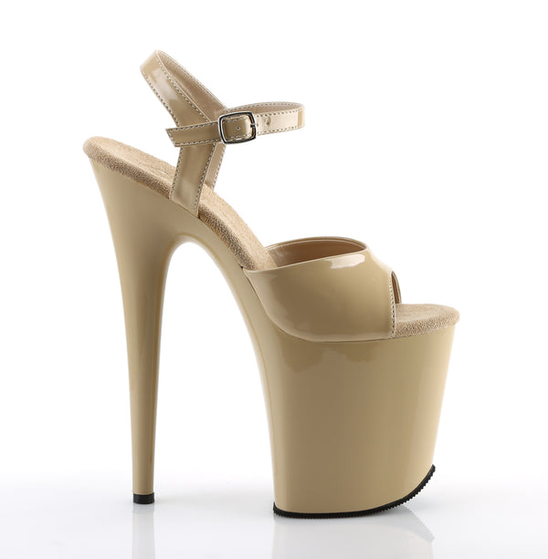 FLAMINGO-809 Plateau Sandaletten Beige Beige | Pleaser