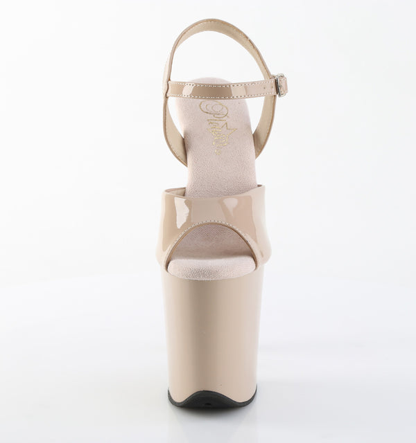 FLAMINGO-809 Plateau Sandaletten Beige von Pleaser – Ansicht 2