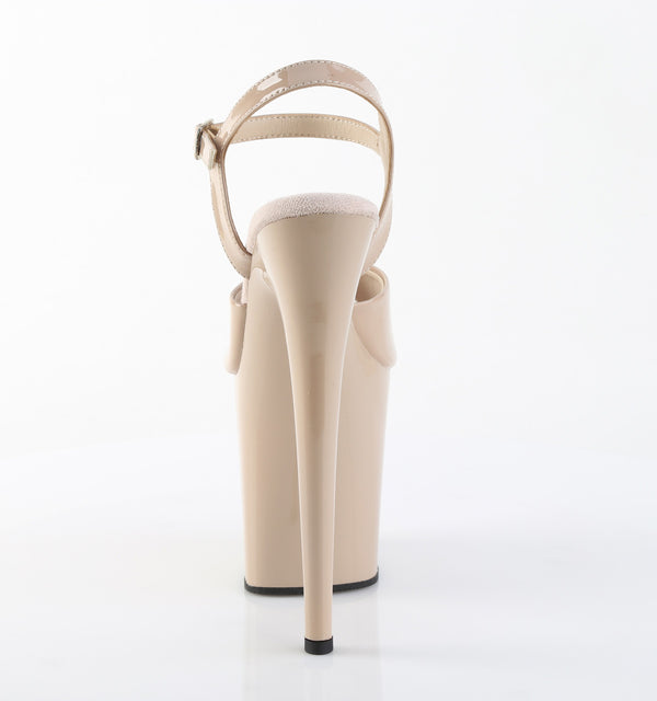 FLAMINGO-809 Plateau Sandaletten Beige von Pleaser – Ansicht 4